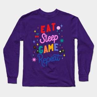 Eat Sleep Game Repeat Long Sleeve T-Shirt